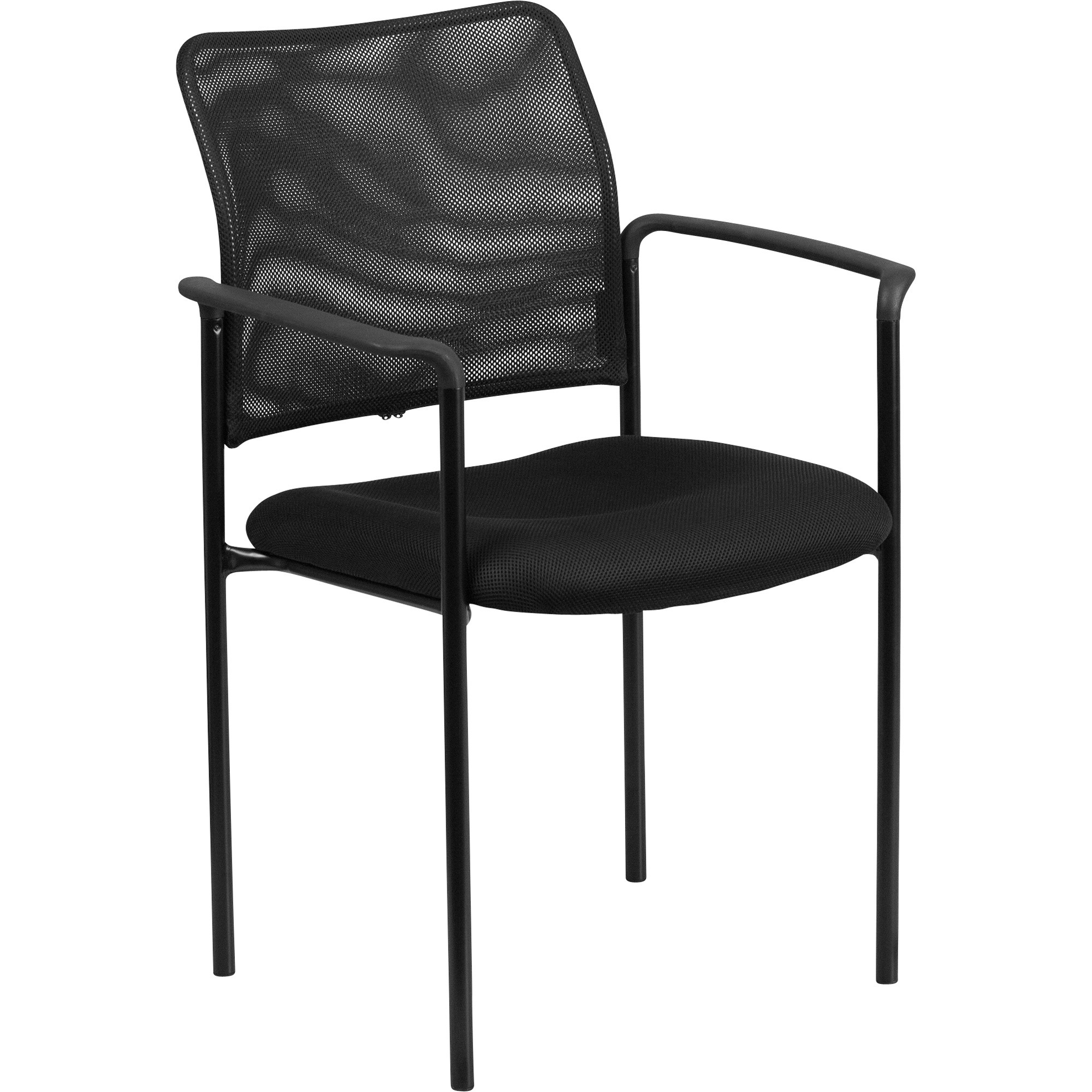 Flash Furniture Black Mesh Stacking Chair, 23 1/2in.W x 24in.D x 34 3/4in.H, Model# GO5162